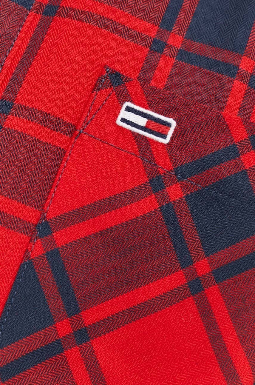 

Сорочка Tommy Jeans чоловіча колір червоний regular класичний комір