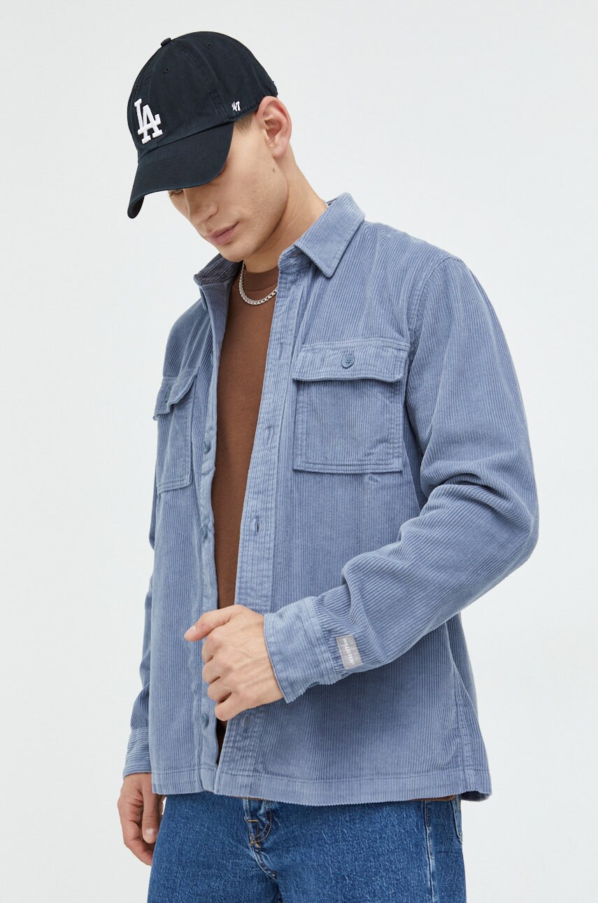 Hollister co. camasa din bumbac barbati, cu guler clasic, regular