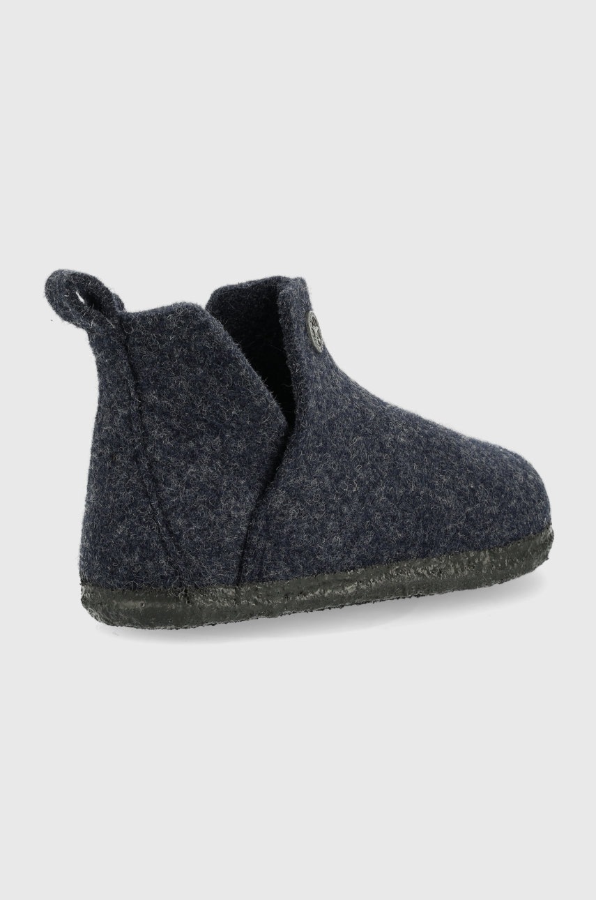 

Детские шерстяные тапочки Birkenstock цвет синий Narrow Width
