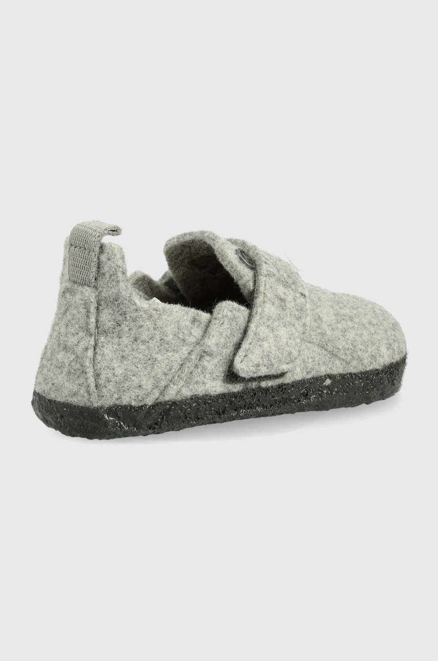 

Детские шерстяные тапочки Birkenstock цвет серый