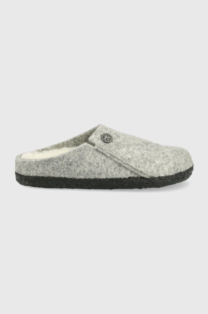 E-shop Dětské vlněné pantofle Birkenstock šedá barva