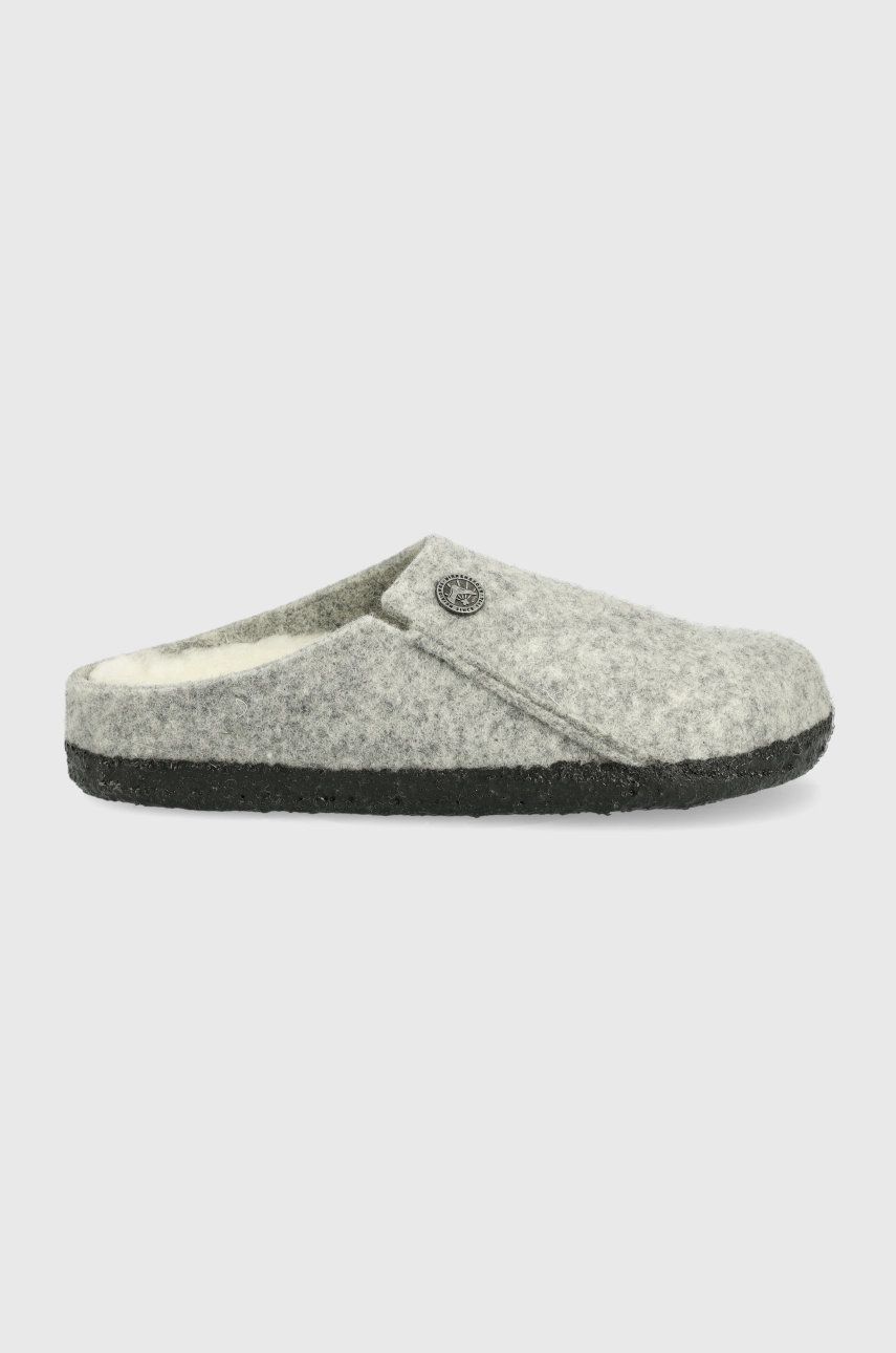 Birkenstock papuci de lana pentru copii culoarea gri