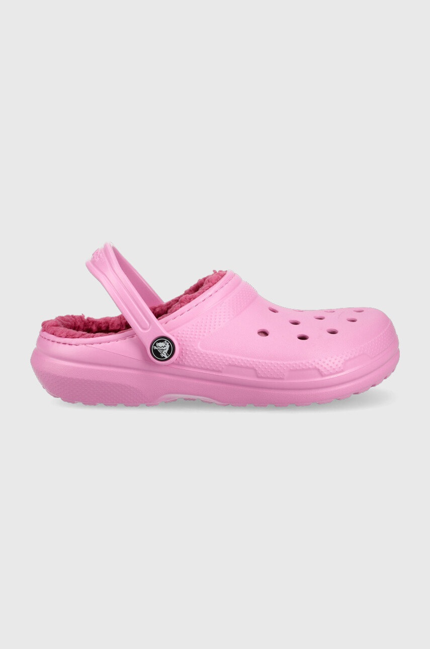 

Детские шлепанцы Crocs цвет розовый