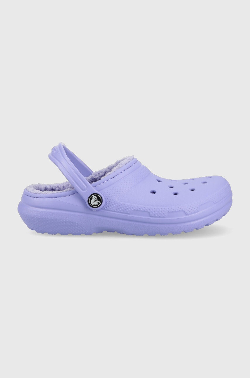 

Детские шлепанцы Crocs цвет фиолетовый