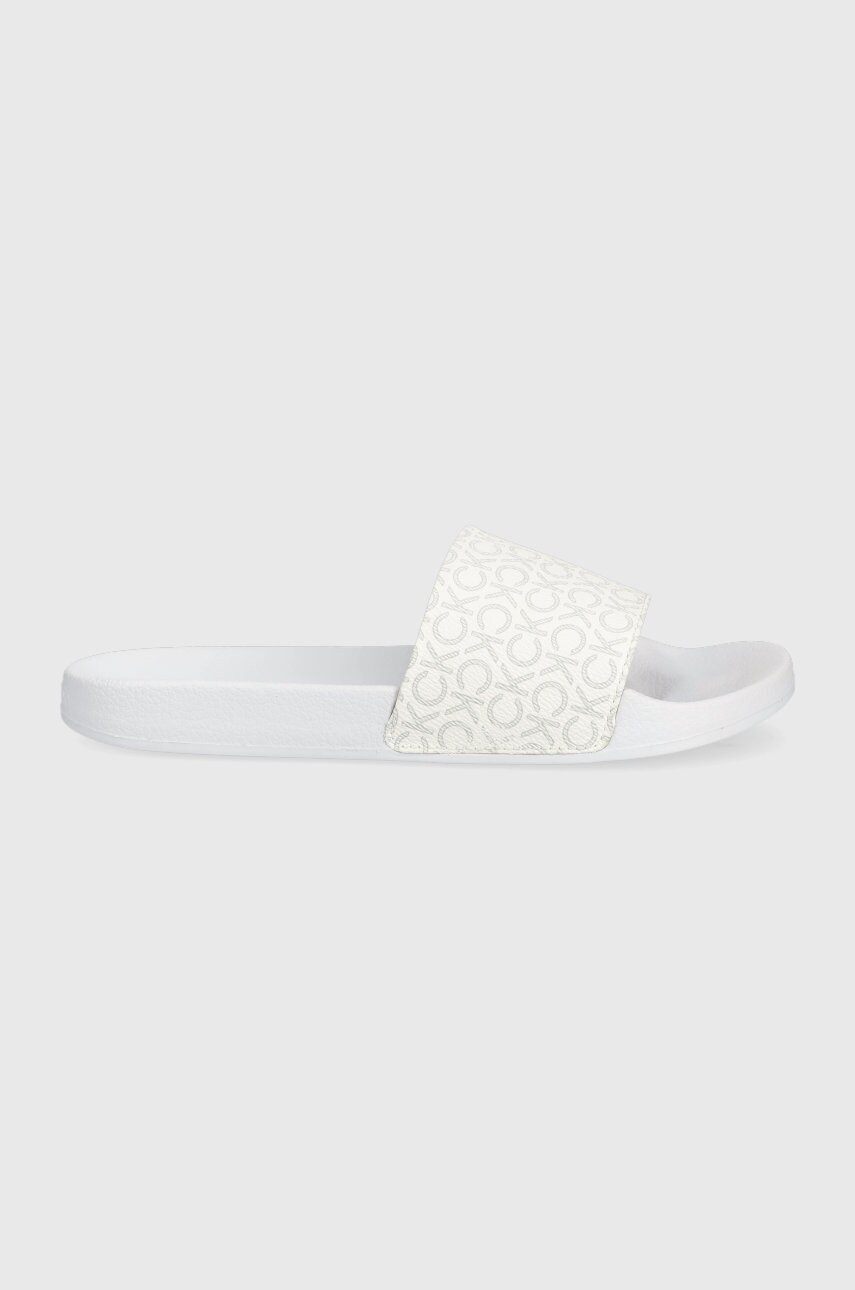 

Чехли Calvin Klein Pool Slide в бяло, Бял