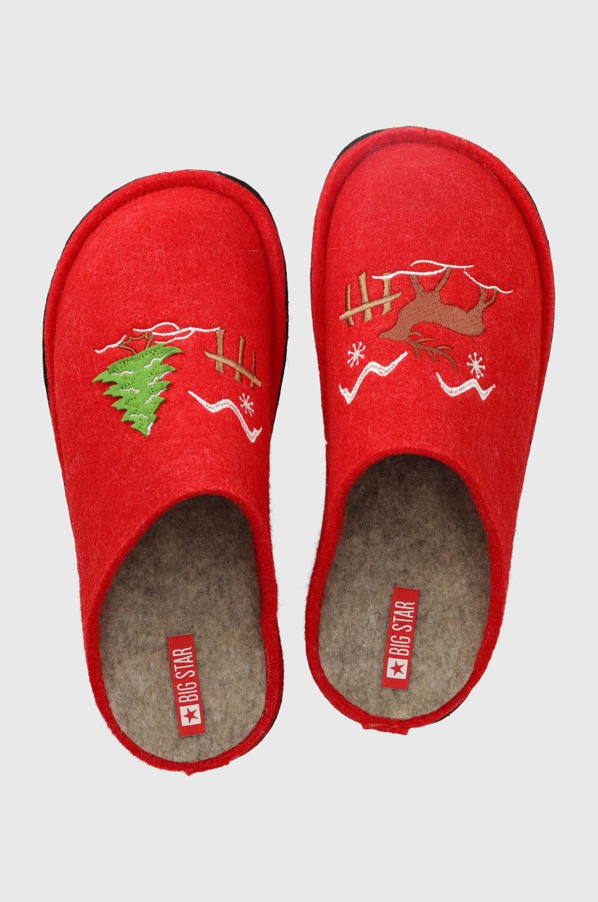 Pantofle Big Star červená barva - červená -  Svršek: Textilní materiál Vnitřek: Textilní m