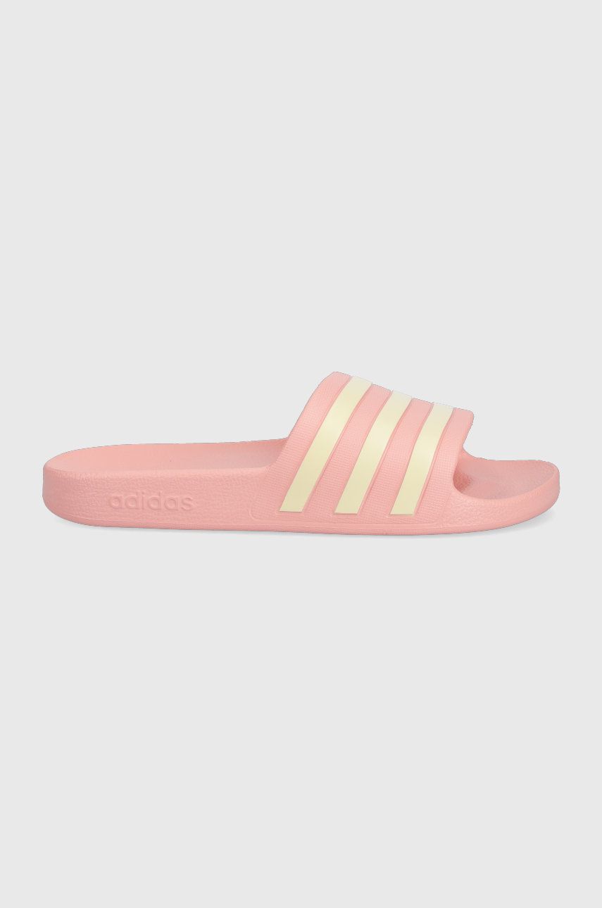 Pantofle adidas Run For The Ocean GZ5877 dámské, růžová barva - růžová -  Svršek: Umělá hmota