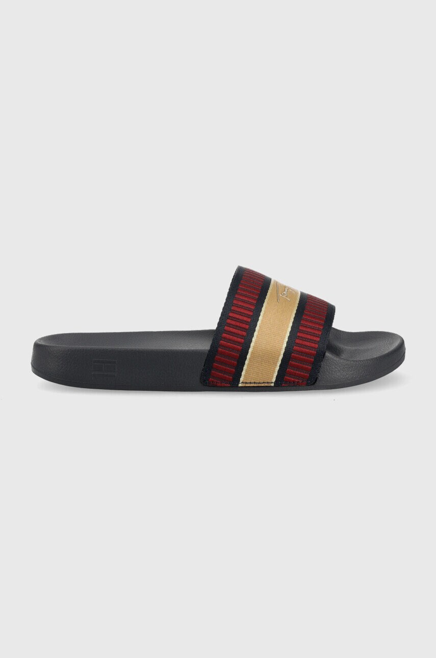 

Чехли Tommy Hilfiger Webbing Signature Slide в тъмносиньо, Тъмносин