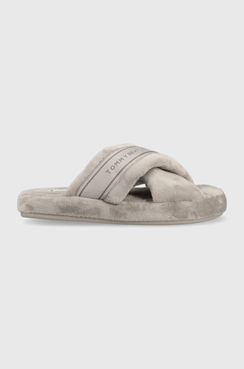 

Тапки Tommy Hilfiger Comfy Home Slippers With Straps цвет серый