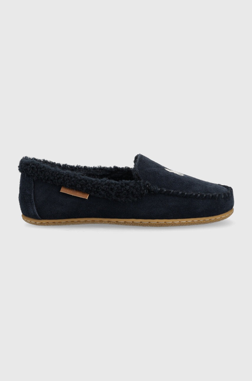 

Замшеві тапочки Polo Ralph Lauren Collins колір синій RF103837