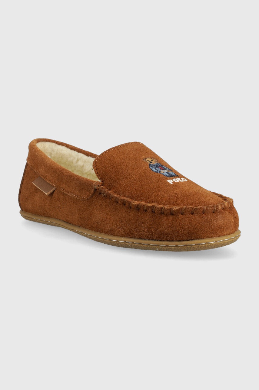 

Тапочки Polo Ralph Lauren Collins Bear колір коричневий RF103883