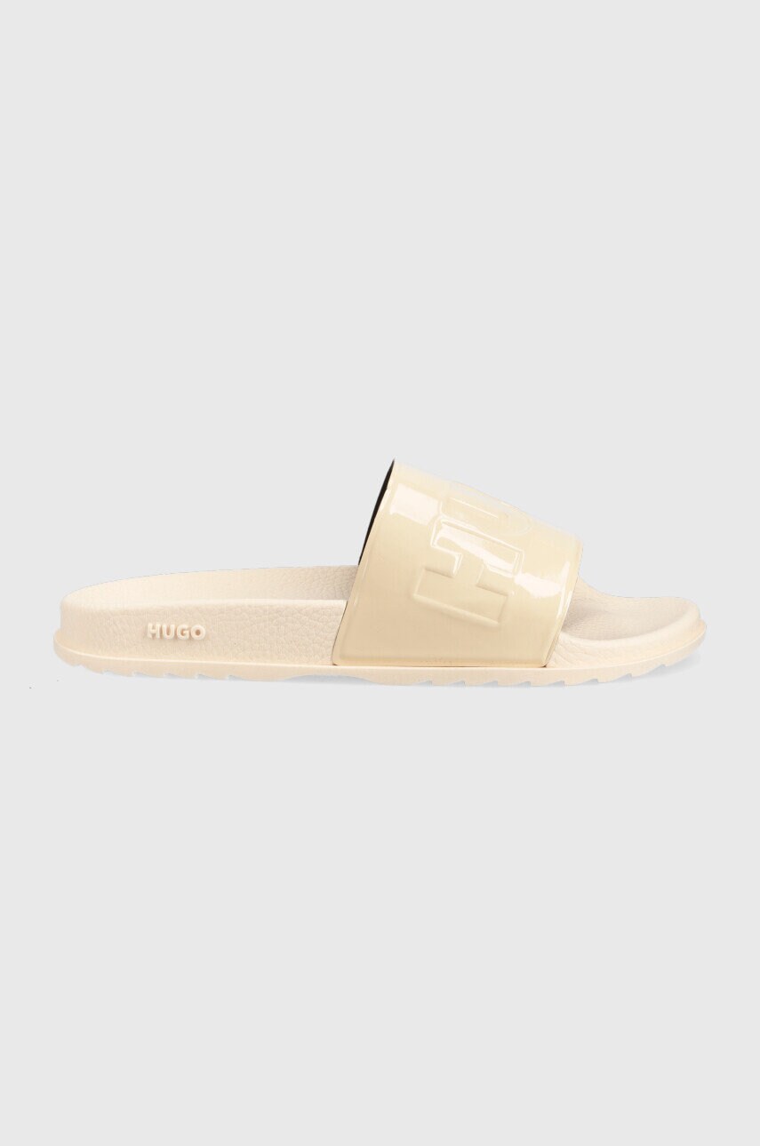 Hugo papuci match it slid femei, culoarea bej