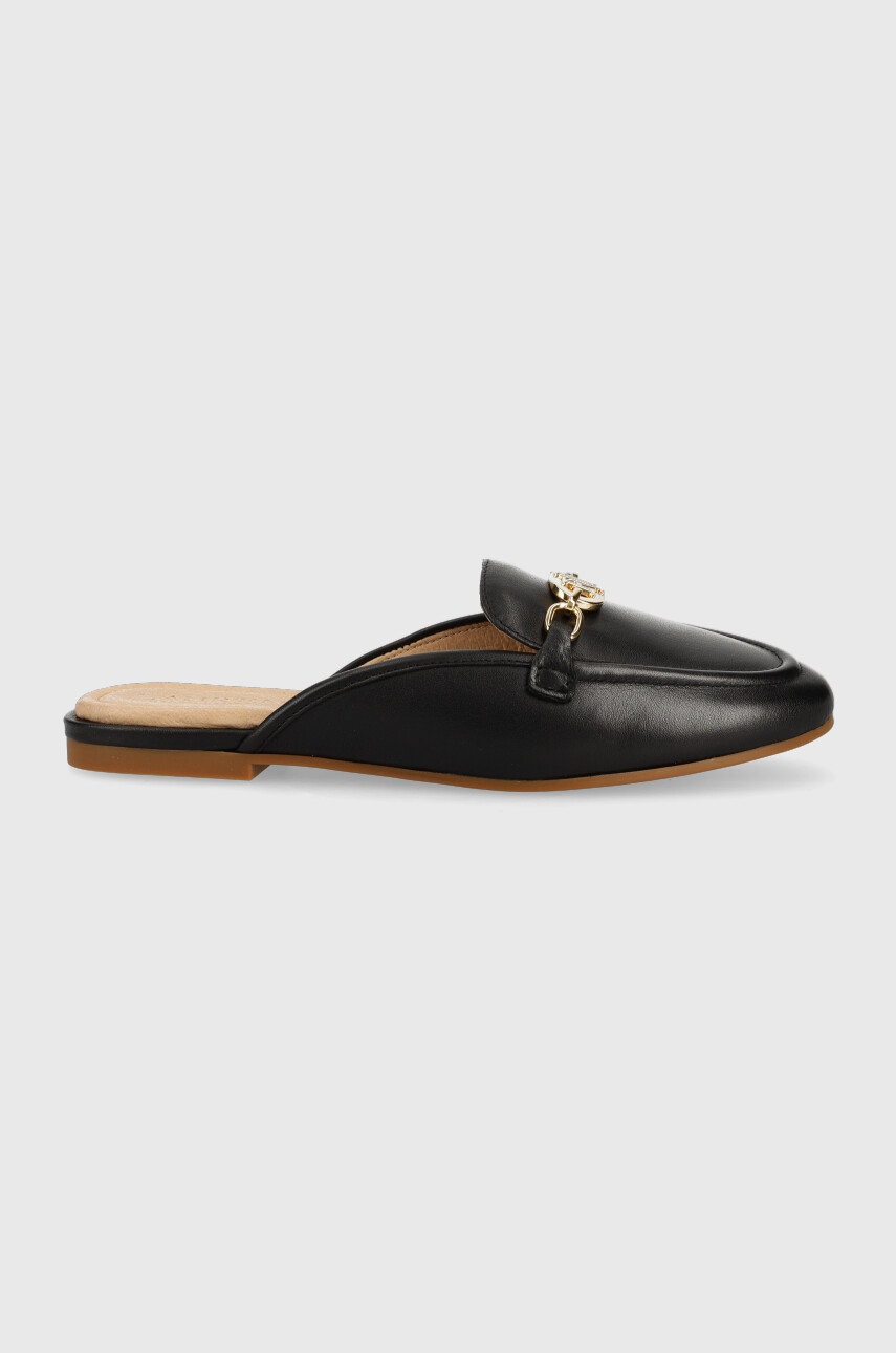 

Кожени чехли Lauren Ralph Lauren Mule в черно 802872437001, Черен