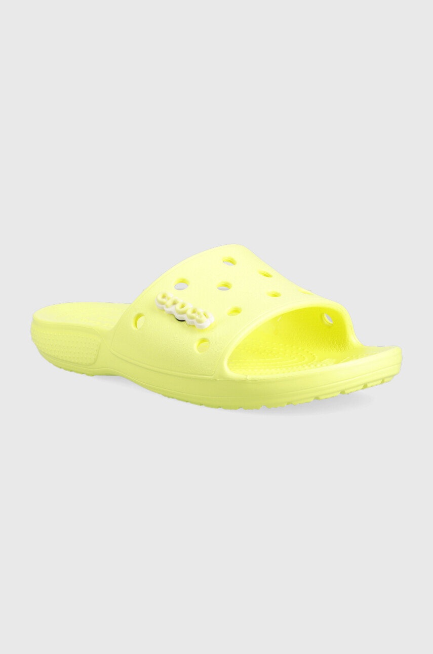 

Шльопанці Crocs Classic Crocs Slide жіночі колір зелений 206121