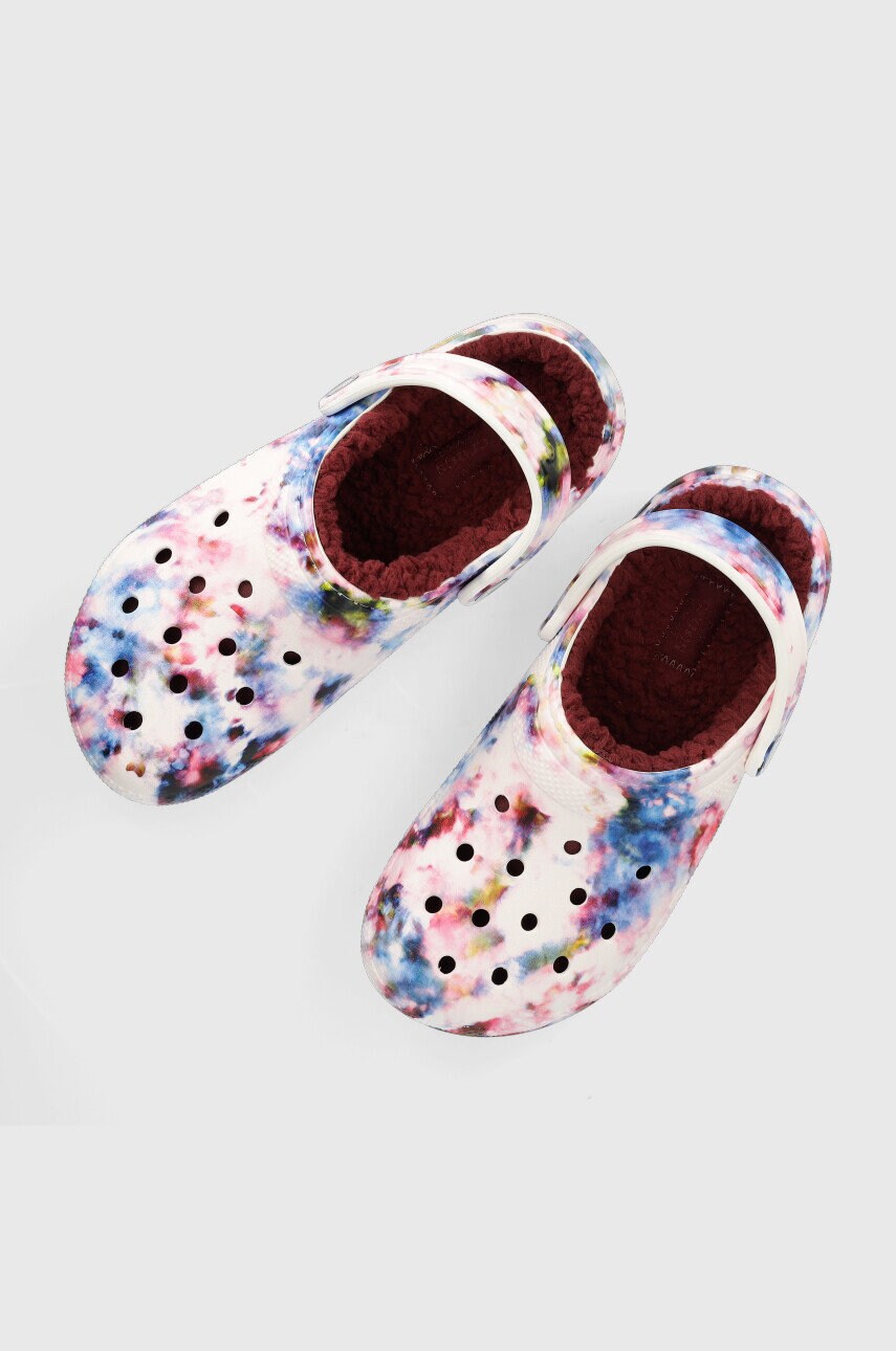 Crocs papuci classic lined tie dye clog femei,