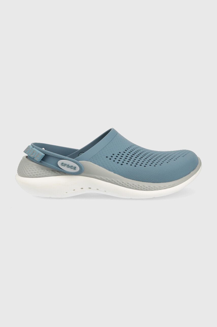 Crocs papuci LiteRide 360 Clog femei, culoarea bleumarin 206715