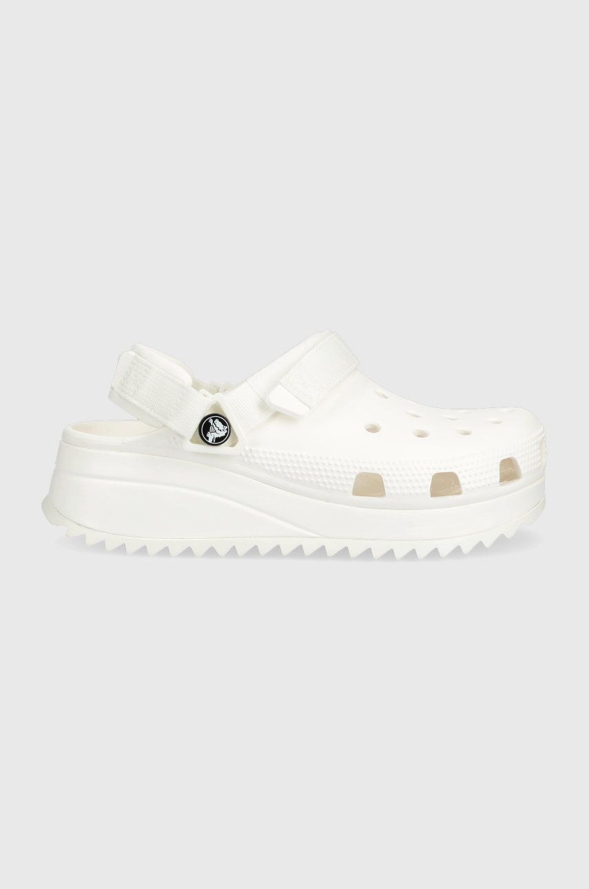 Crocs papuci Classic Hiker Clog femei, culoarea alb, cu platforma, 206772 La Reduecre – Livrare și Retur Gratuit Femei 2023-09-29