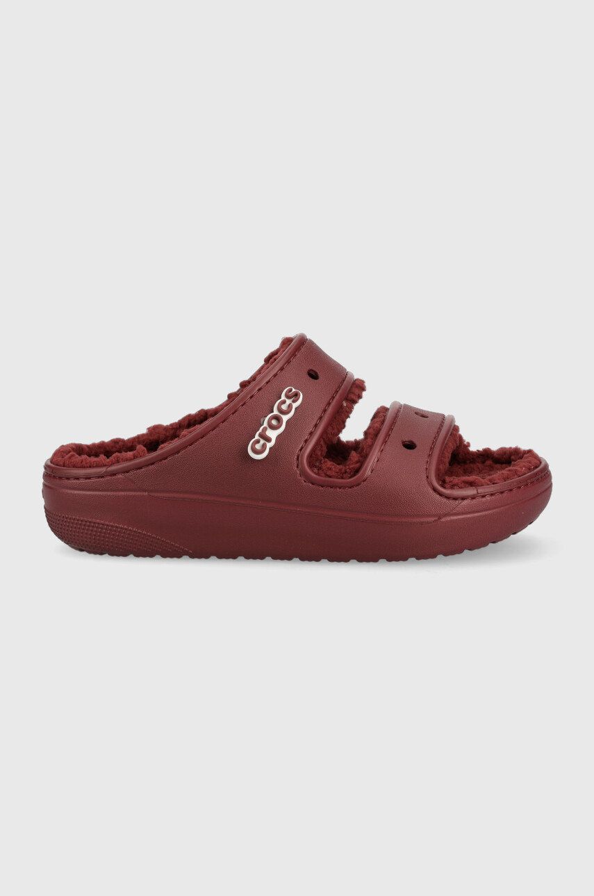 Crocs kapcie Classic Cozzzy Sandal kolor fioletowy 207446