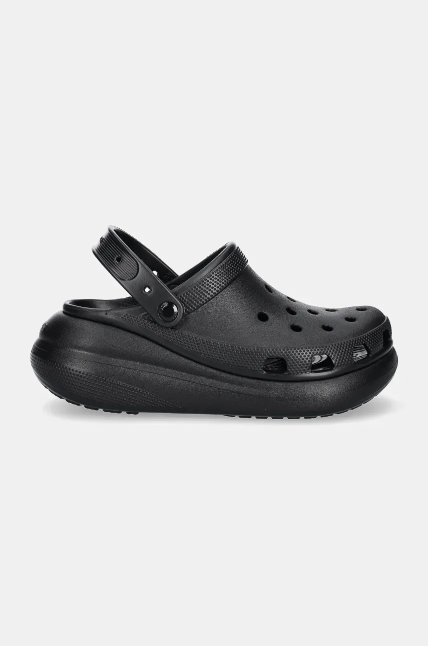 Шлепанцы Crocs Classic Crush Clog женские цвет чёрный на платформе 207521.001.D-BLACK Шлепанцы Crocs Classic Crush Clog женские цвет чёрный на платформе 207521.001.D-BLACK