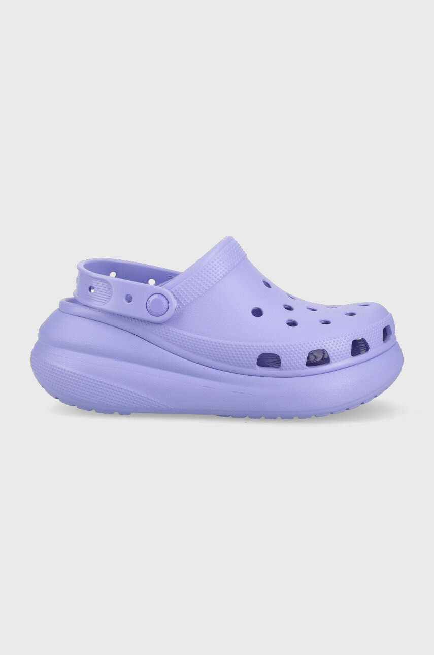 

Шлепанцы Crocs Classic Crush Clog Classic Crush Clog женские цвет фиолетовый на платформе 207521