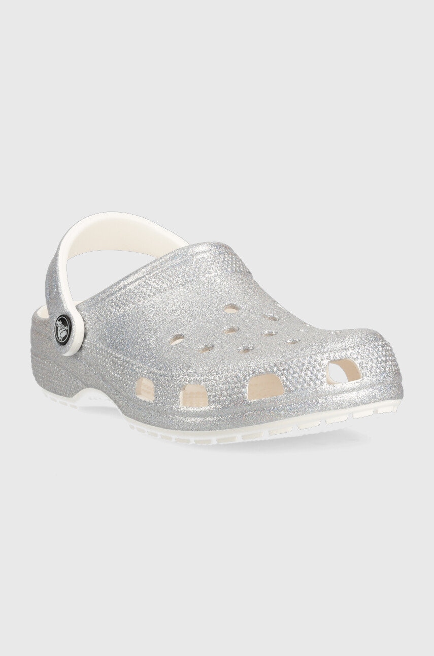 

Шльопанці Crocs Classic Glitter II Clog жіночі колір срібний 207551