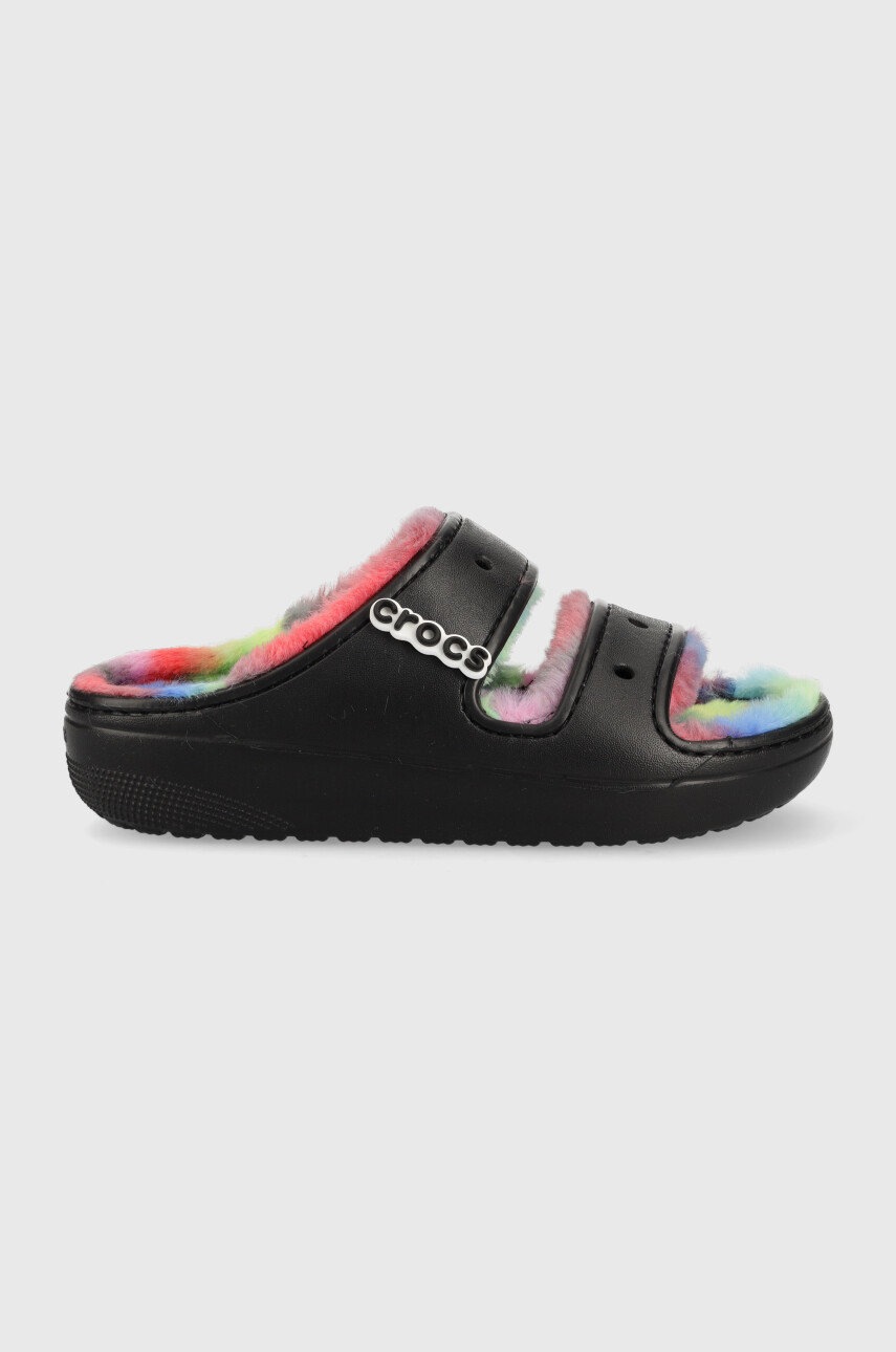 

Шлепанцы Crocs Classic Cozzy Classic Cozzzy Spray Dye Sandal цвет чёрный 208046