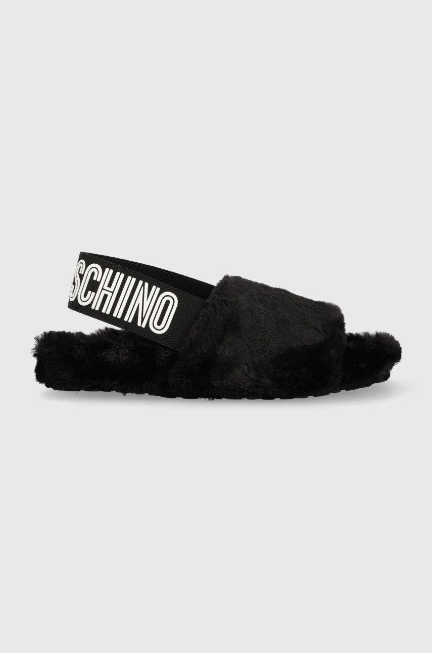 Love Moschino papuci de casa culoarea negru answear.ro imagine noua