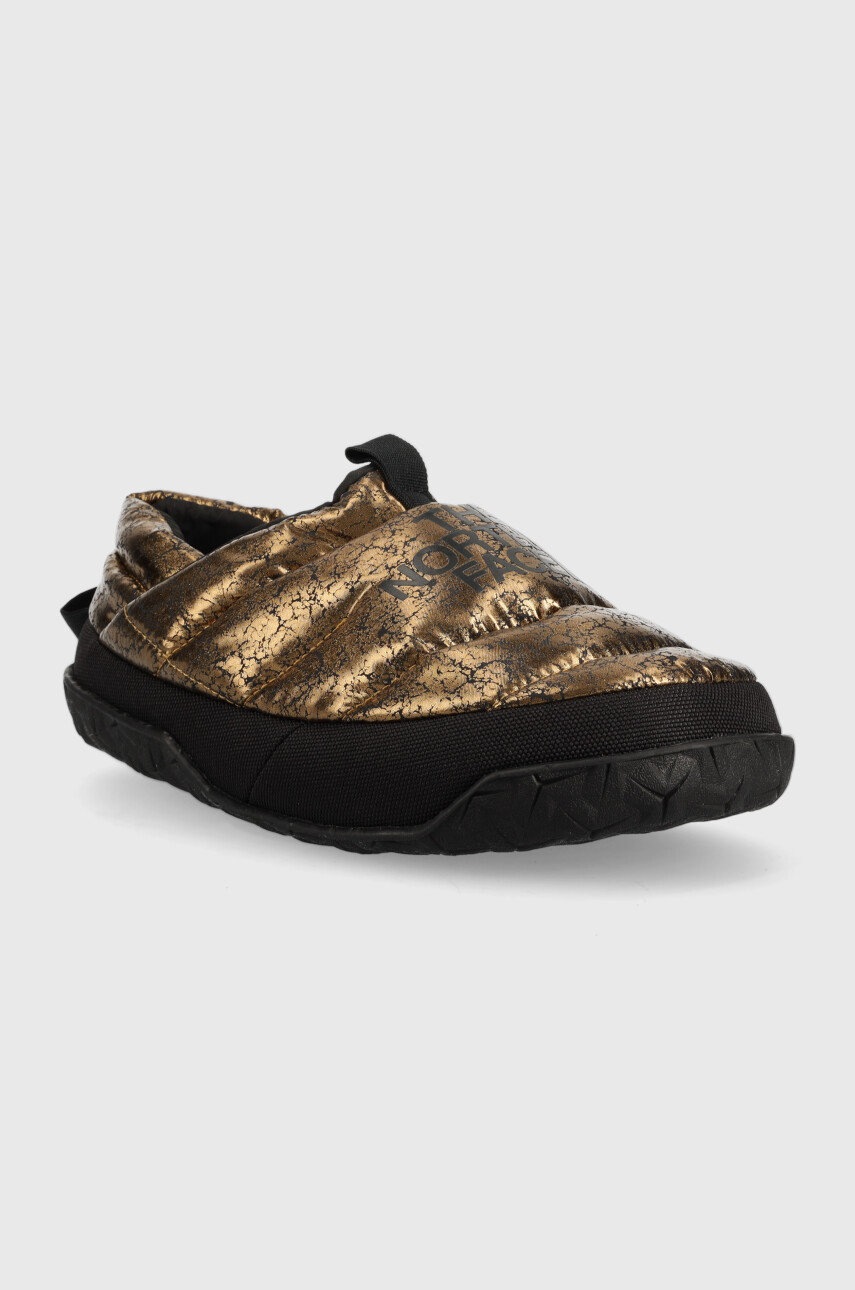 

Тапочки The North Face Women S Nuptse Mule Metallic колір золотий