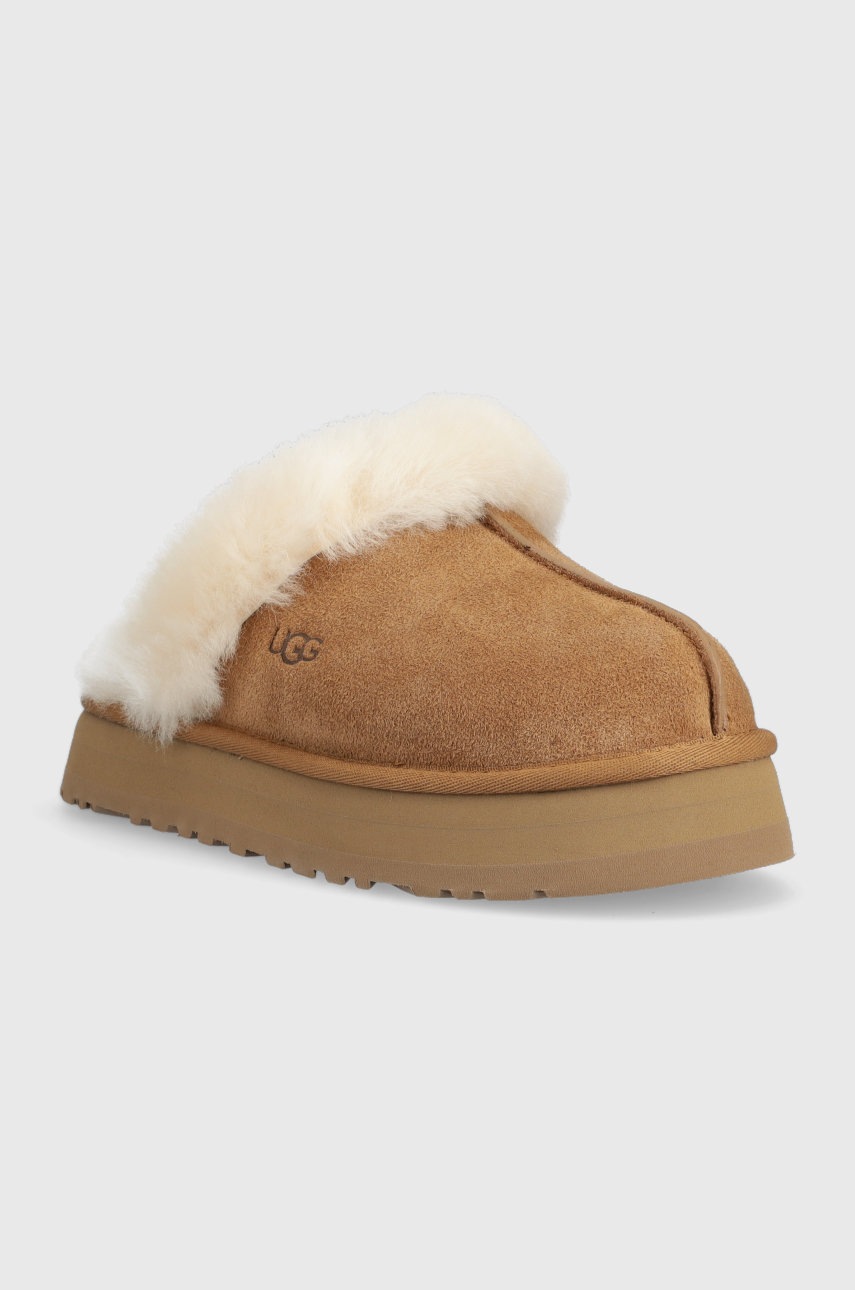 

Замшеві тапочки UGG W Disquette колір коричневий