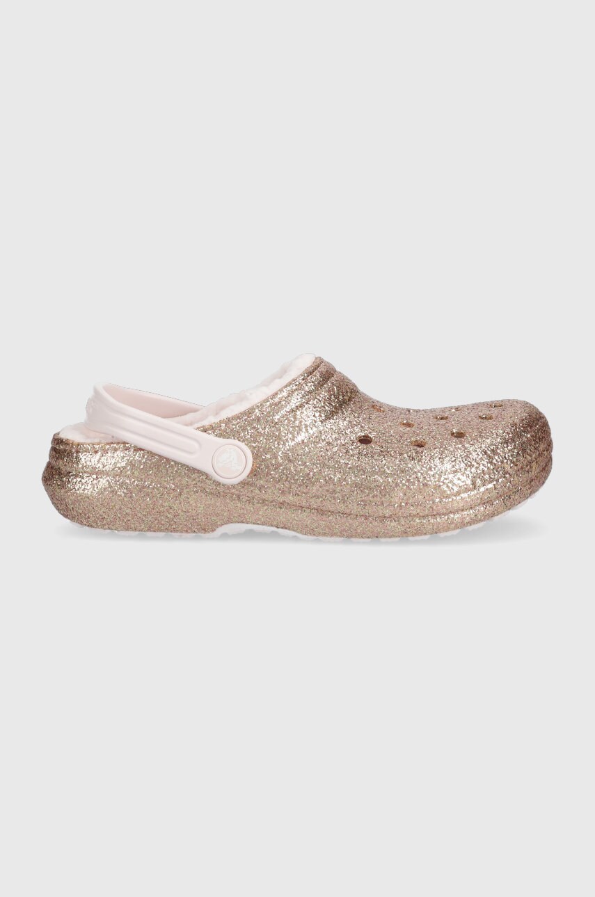 Crocs slapi copii culoarea auriu