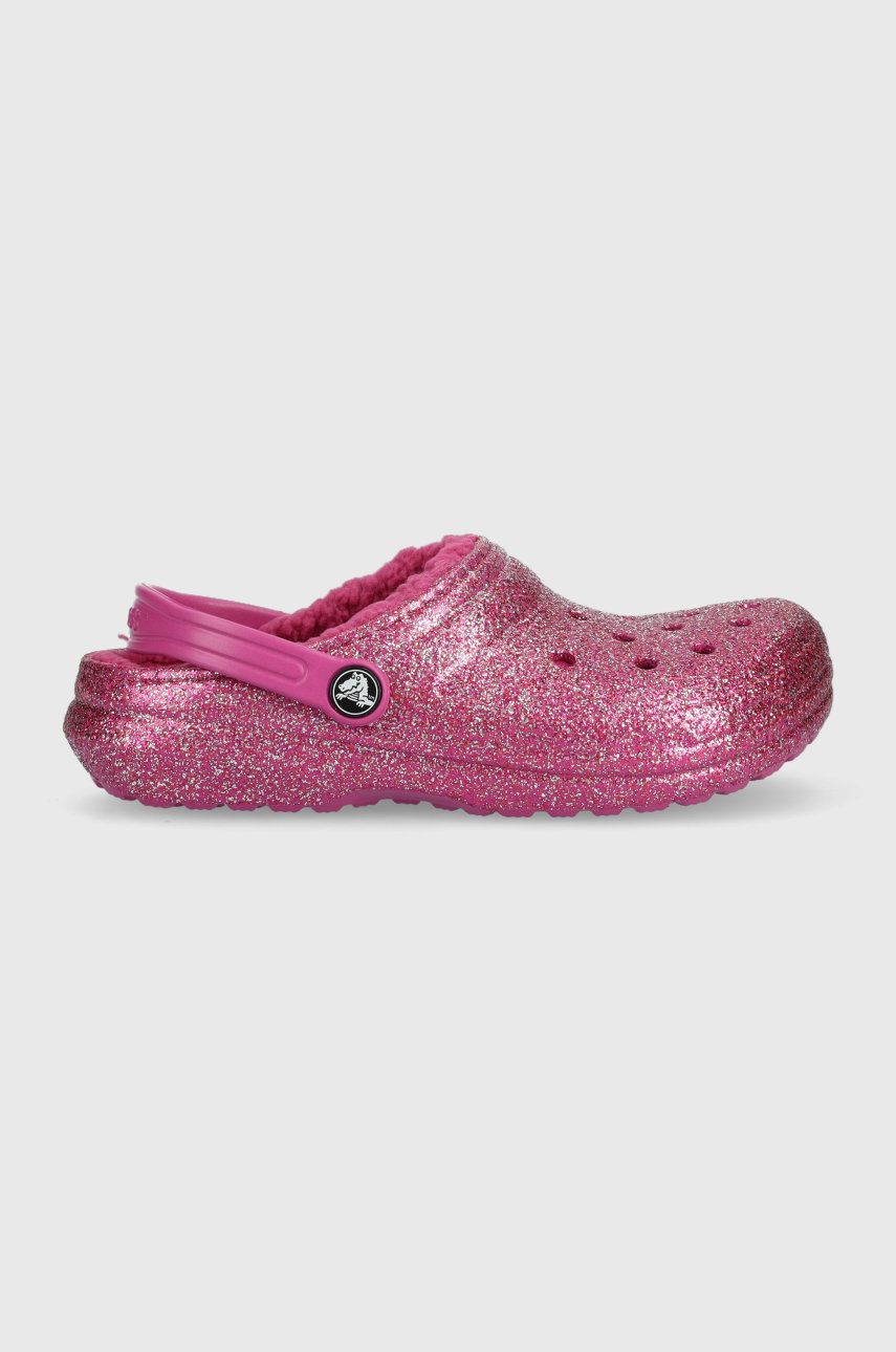 Детские шлепанцы Crocs цвет розовый