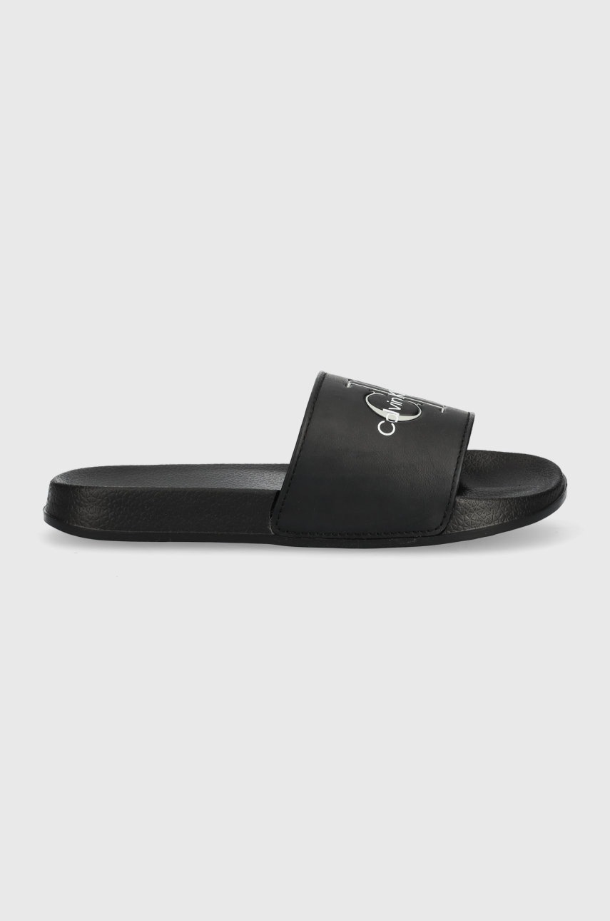

Детски чехли Calvin Klein Jeans в черно, Черен