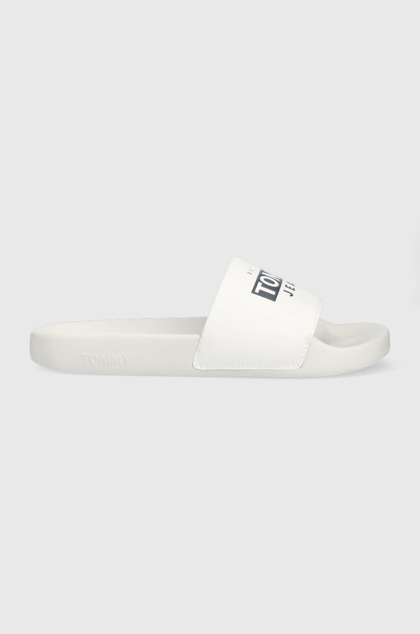

Чехли Tommy Jeans Seasonal Poolslide в бяло, Бял