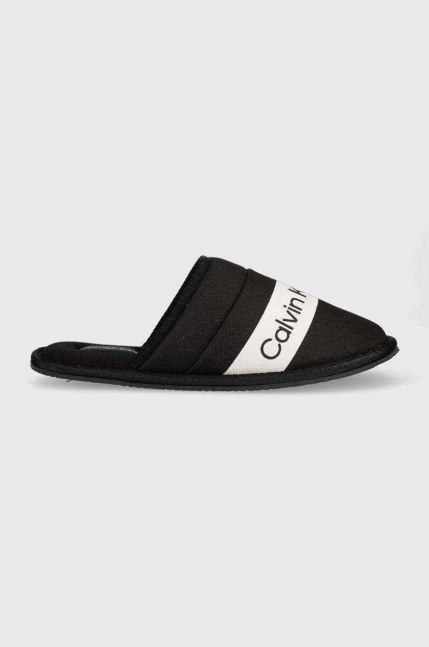 Papuče Calvin Klein Jeans Home Slide čierna farba