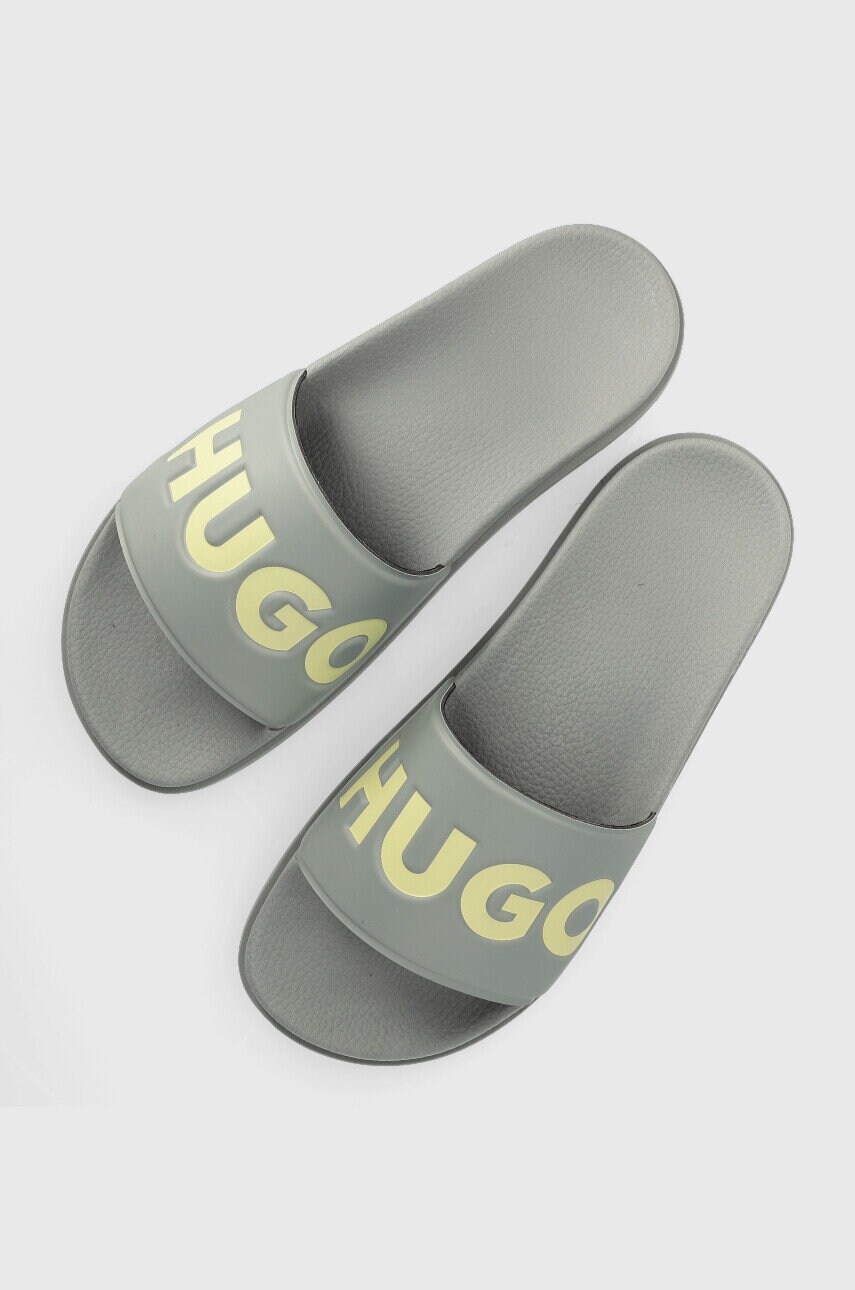 Hugo papuci match it slid barbati, culoarea gri