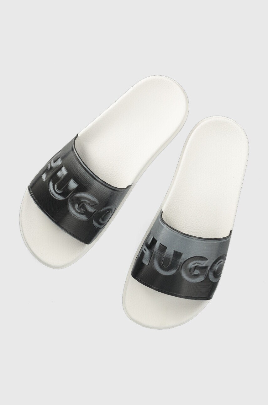 Hugo papuci match it slid barbati, culoarea argintiu