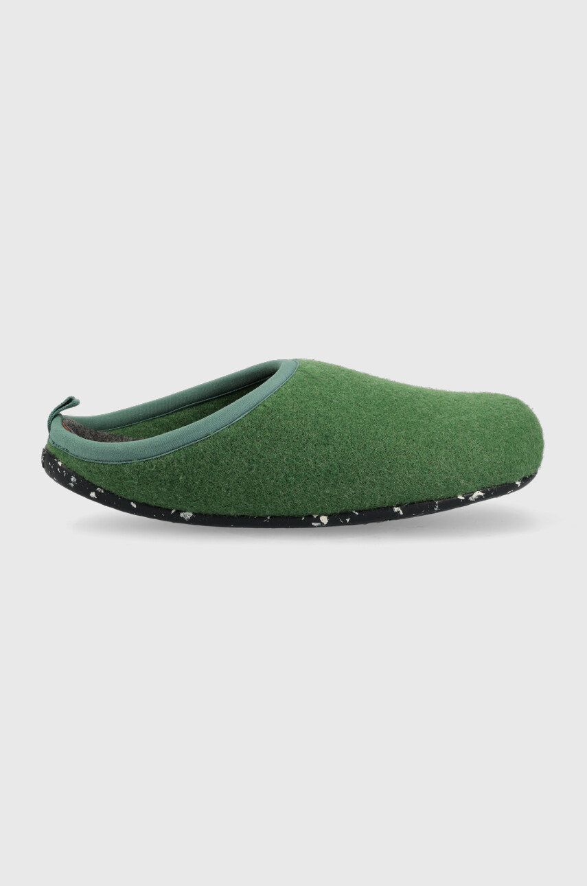Camper papuci de casa Wabi culoarea verde