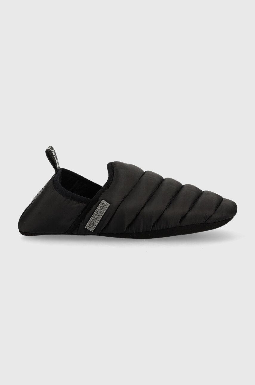 Pantofle Napapijri Herl černá barva - černá -  Svršek: Textilní materiál Vnitřek: Textilní