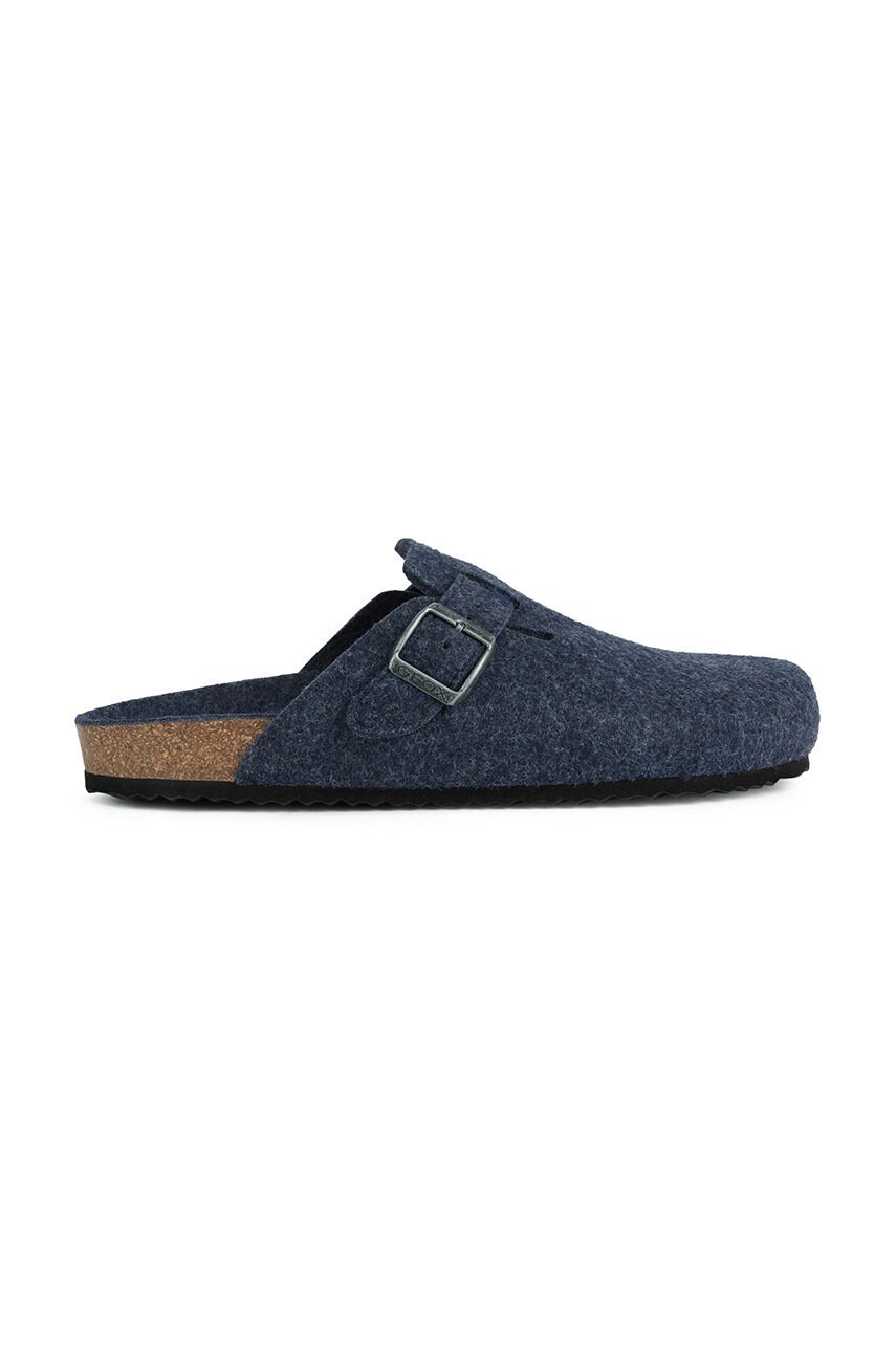 Geox papuci de casa ghita culoarea albastru marin