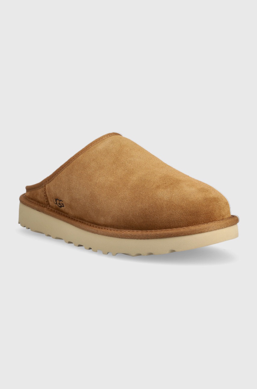 

Замшевые тапочки UGG M Classic Slip-on цвет коричневый