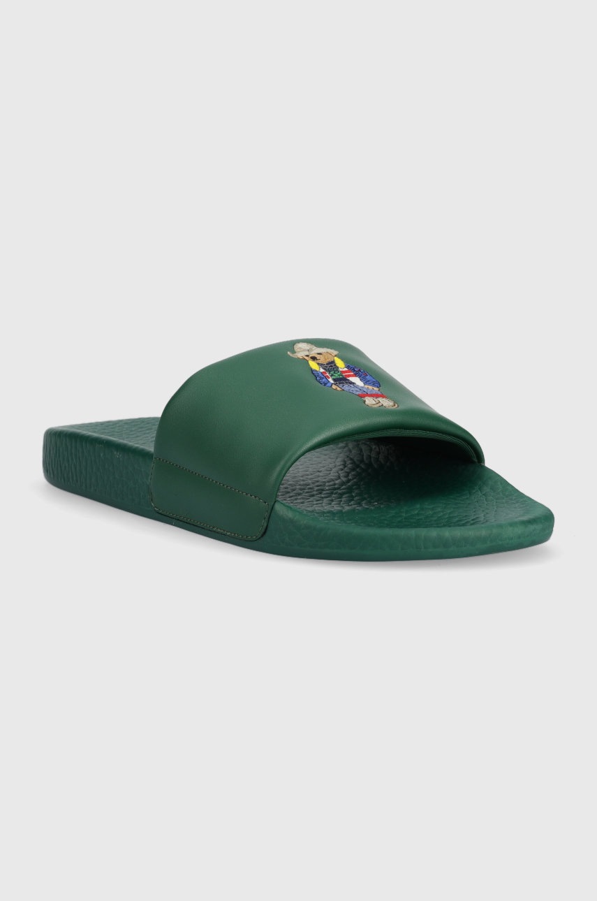 

Шлепанцы Polo Ralph Lauren Polo Slide мужские цвет зелёный 809878092002