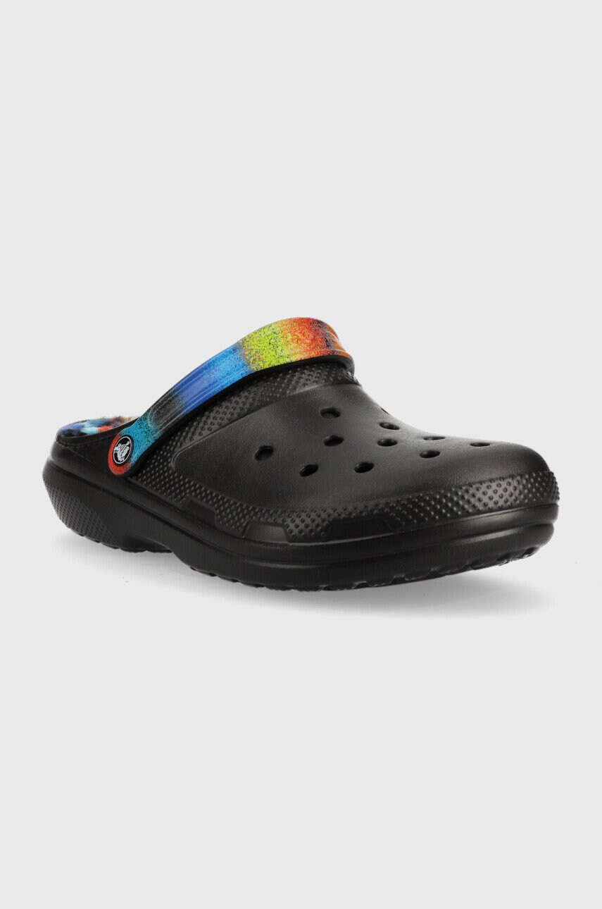 

Тапочки Crocs Classic Lined Spray Dye Clog колір чорний 208045