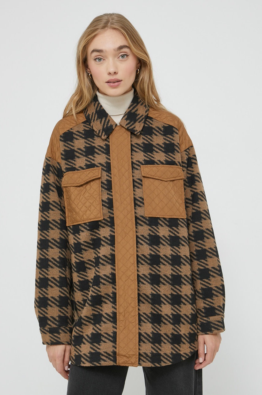

Куртка Only женская цвет коричневый oversize