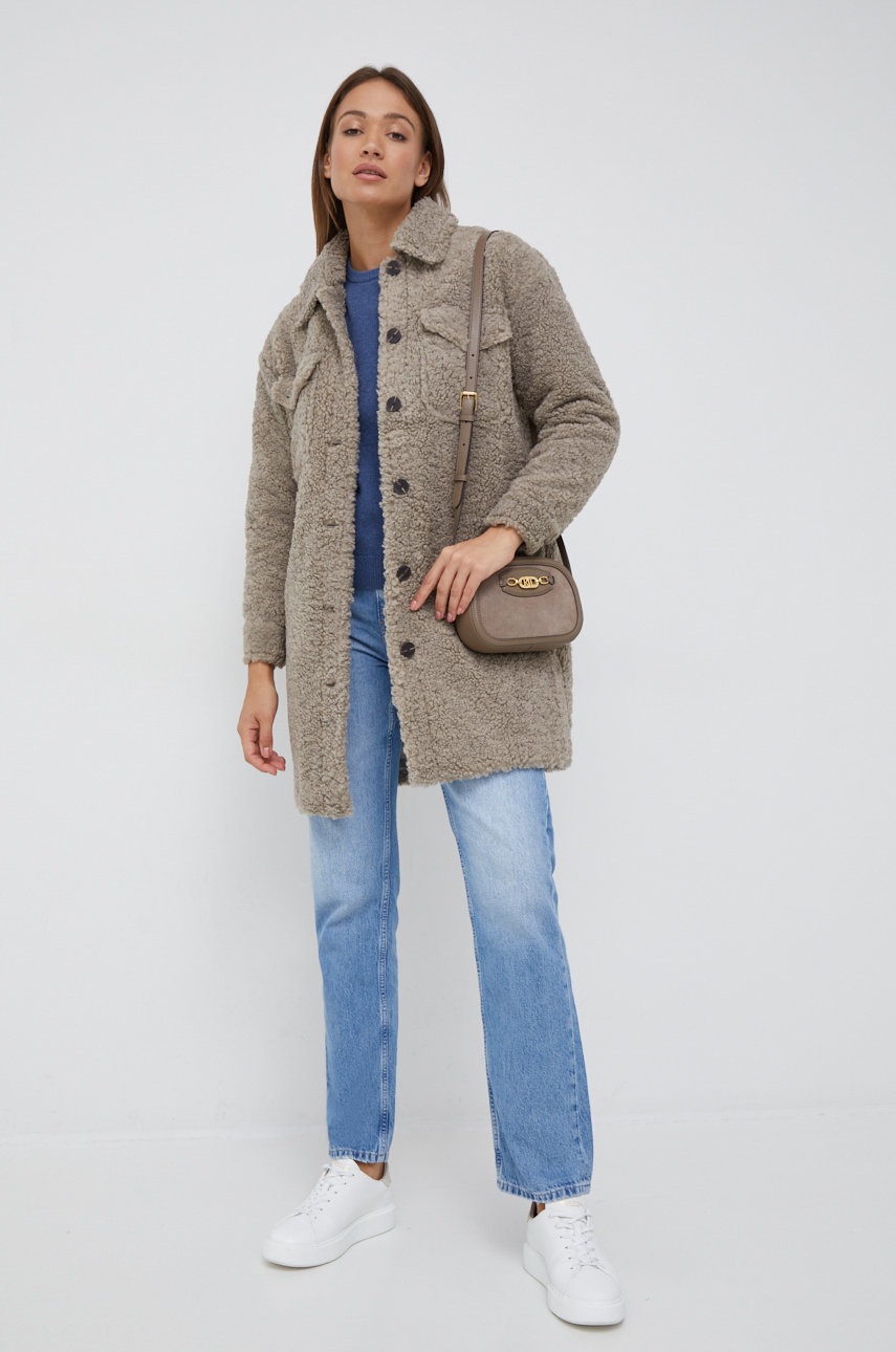 

Палто Vero Moda в сиво с преходна изолация, Сив