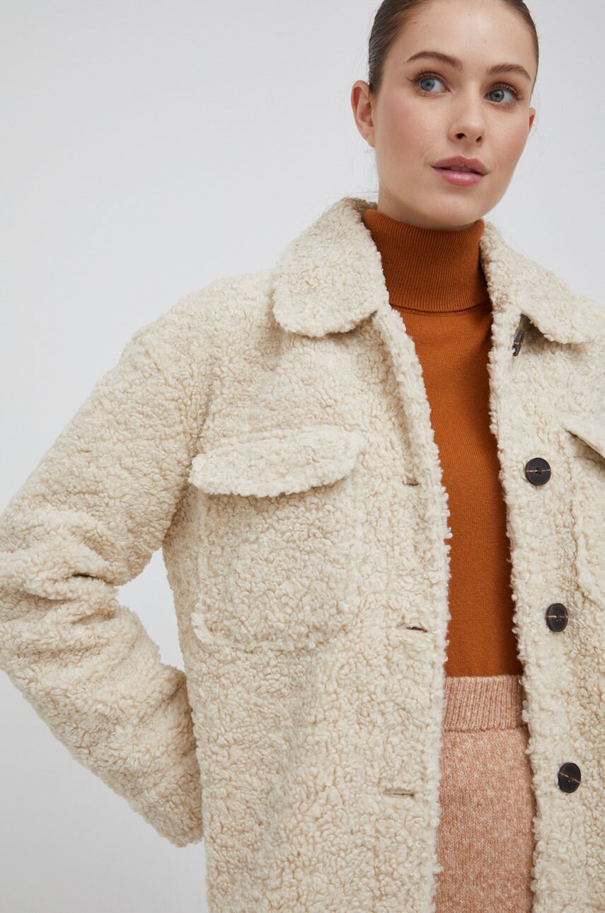 

Куртка Vero Moda жіноча колір бежевий перехідна oversize