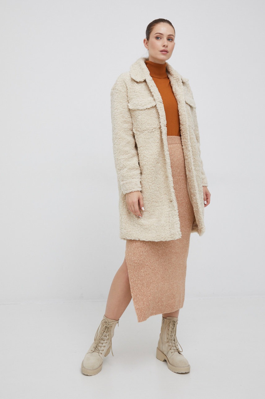 

Куртка Vero Moda женская цвет бежевый переходная oversize