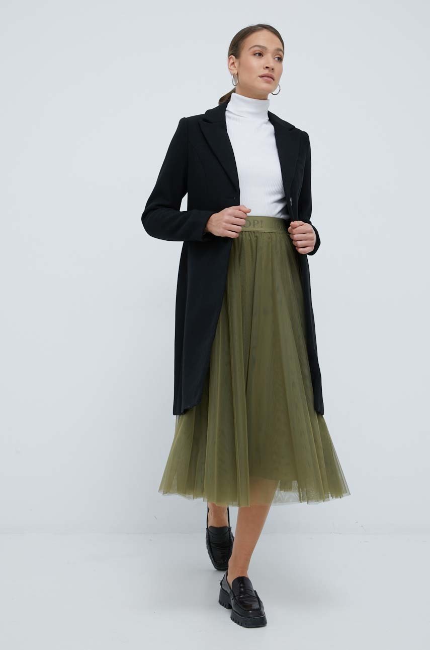 

Пальто з домішкою вовни Vero Moda колір чорний перехідний