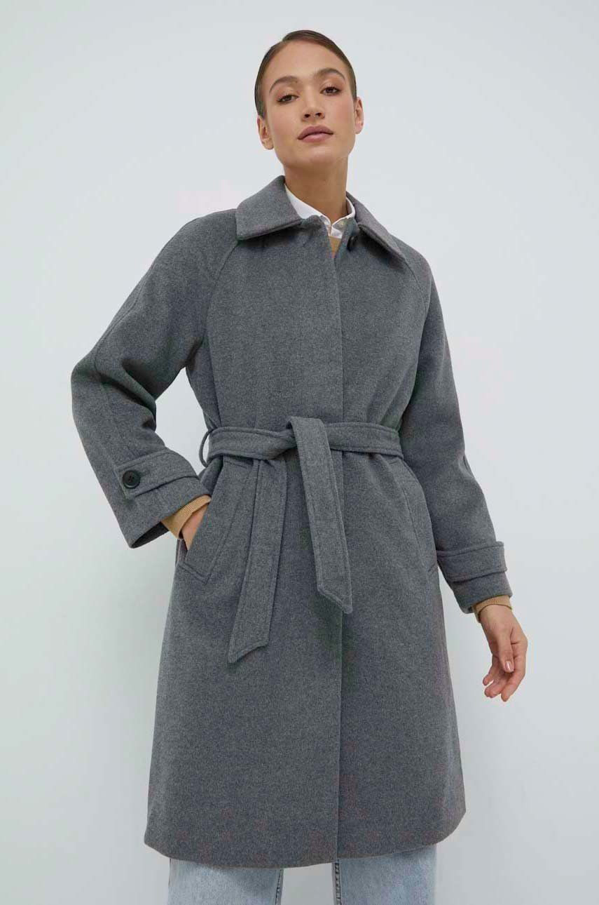 Vero Moda palton din lana culoarea gri, de tranzitie answear.ro imagine noua gjx.ro