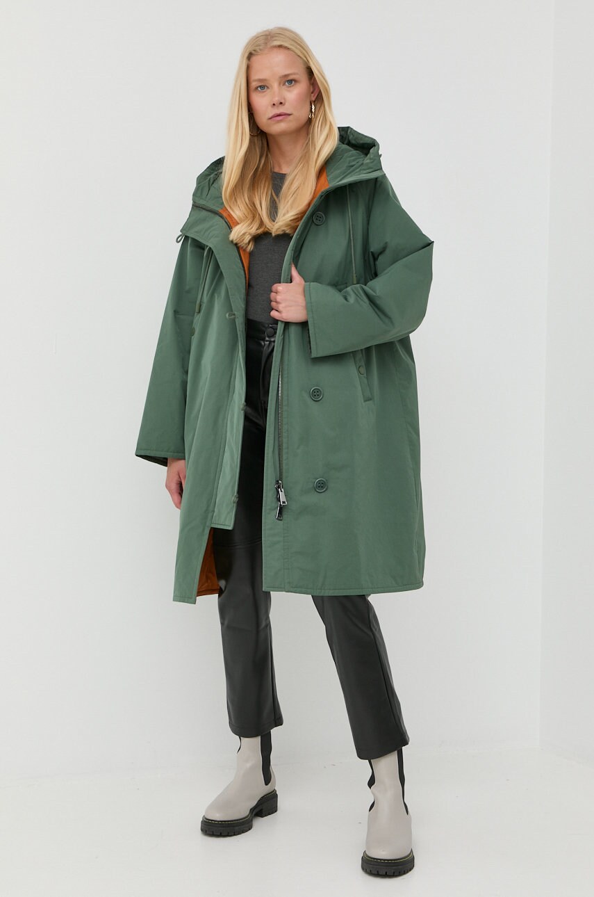 

Куртка Weekend Max Mara жіноча колір зелений перехідний oversize