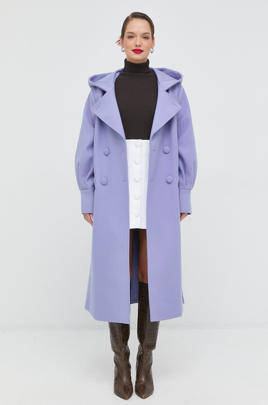 

Пальто Twinset жіноче колір фіолетовий перехідне oversize